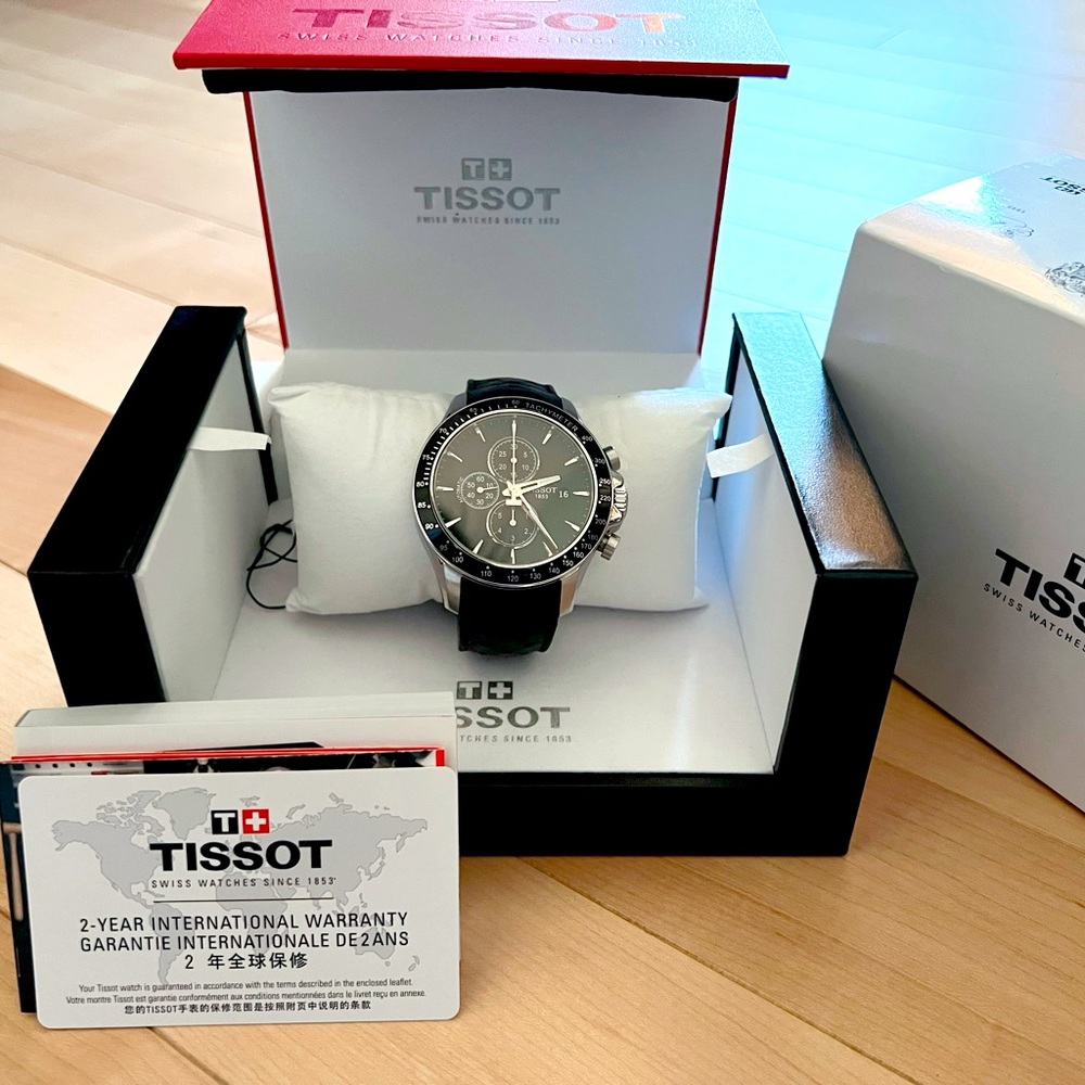 Tissot Mens V8 316L Swiss Automatic Chronograph Watch